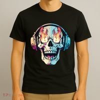 Flaming Skull Rock Music T-Shirt thumb 3