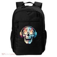 Flaming Skull Rock Music Backpack thumb 0