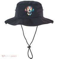 Flaming Skull Rock Music Bucket Hat thumb 0
