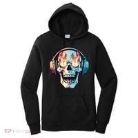 Flaming Skull Rock Music Women's Hoodie thumb 0
