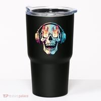 Flaming Skull Rock Music Tumbler thumb 0
