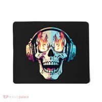 Flaming Skull Rock Music Mousepad thumb 0