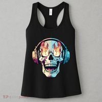 Flaming Skull Rock Music Women's Tank Top thumb 3