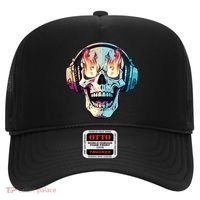 Flaming Skull Rock Music Hat thumb 0