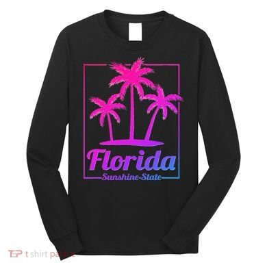 Florida Sunshine State Retro Look Long Sleeve Shirt