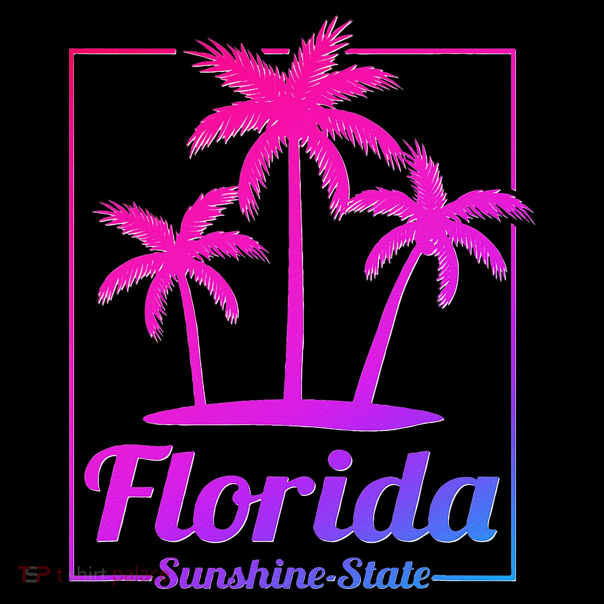 Florida Sunshine State Retro Look Button