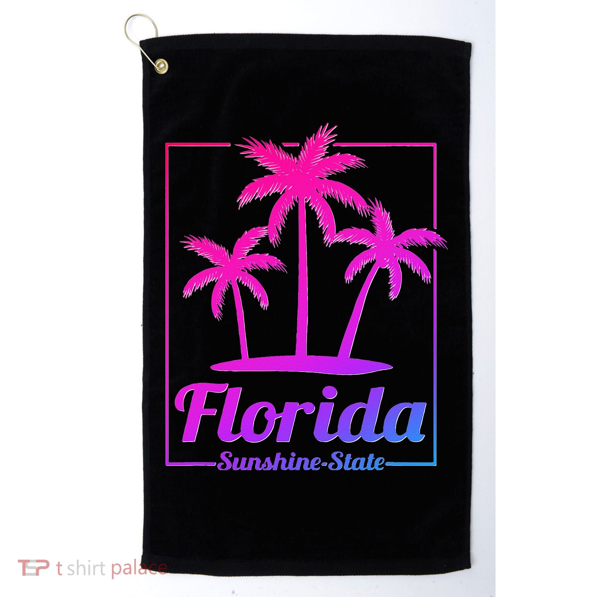 Florida Sunshine State Retro Look Golf Towel