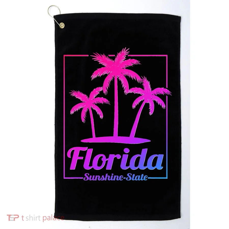 Florida Sunshine State Retro Look Golf Towel