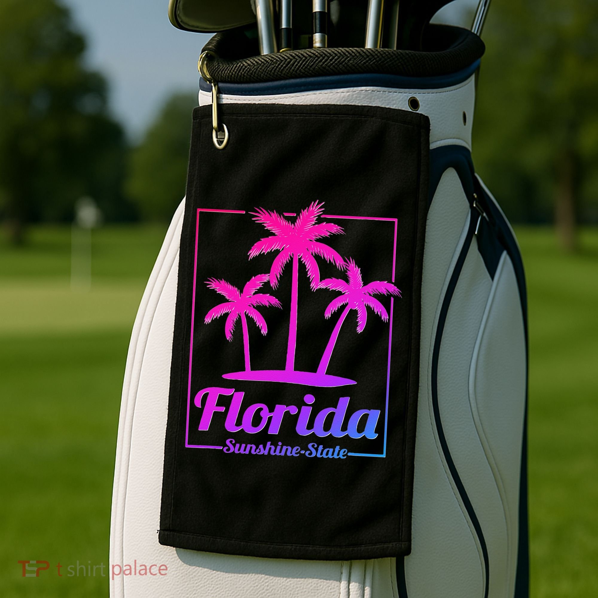Florida Sunshine State Retro Look Golf Towel