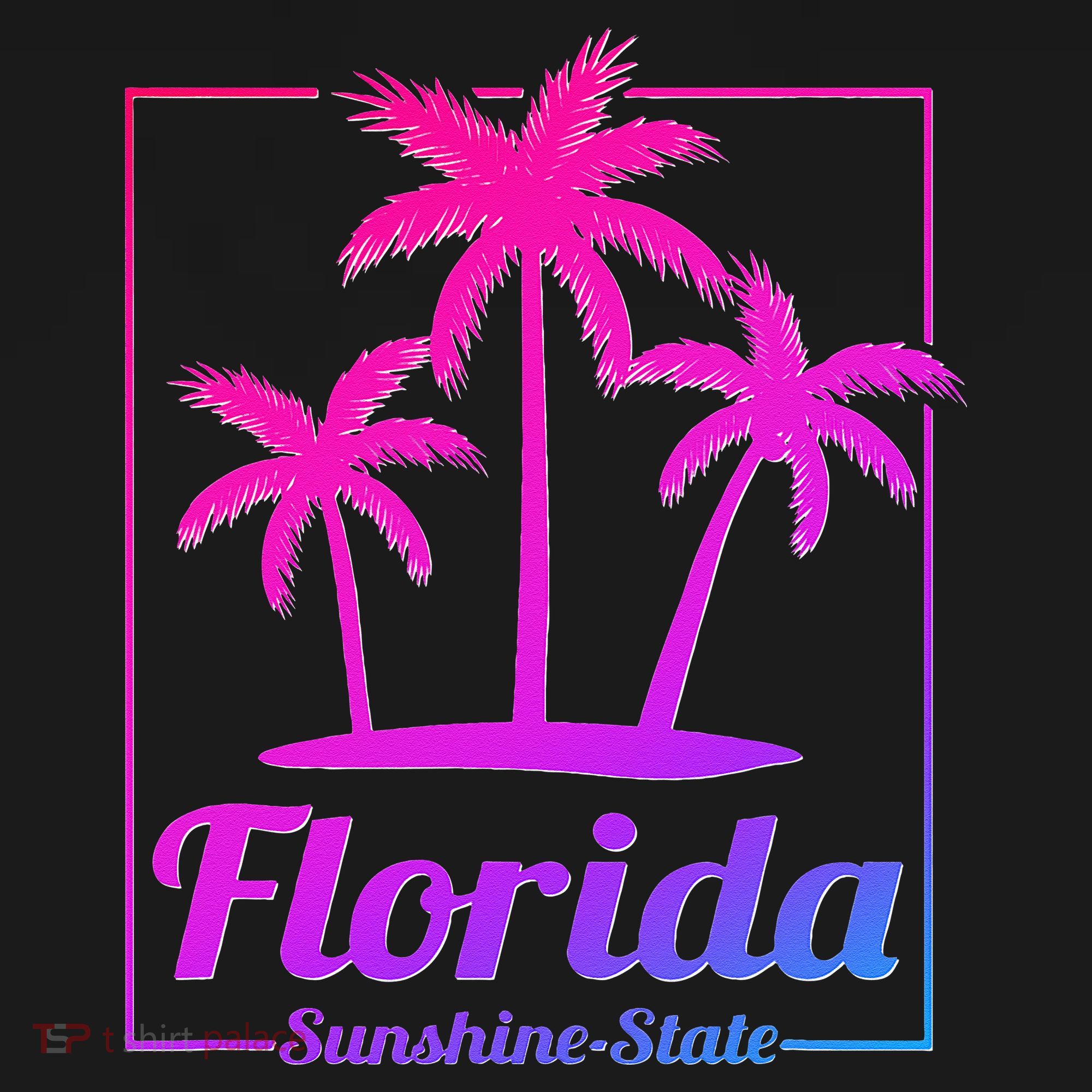 Florida Sunshine State Retro Look Women's Tri-Blend 3/4-Sleeve Raglan Shirt