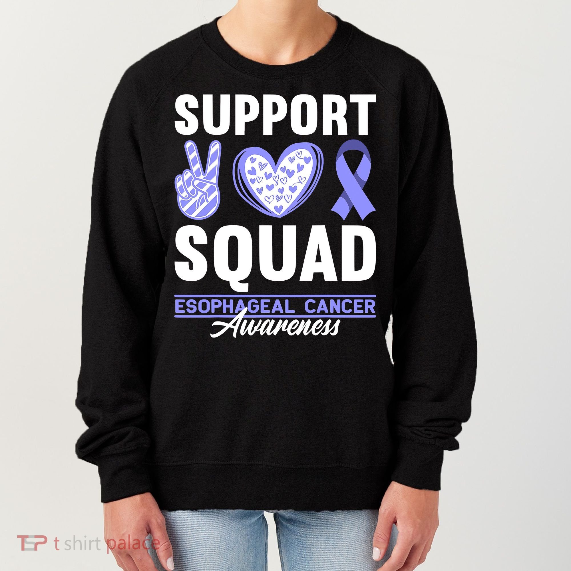 Funny Support Squad I Esophagus Esophageal Cancer Women's Sweatshirt