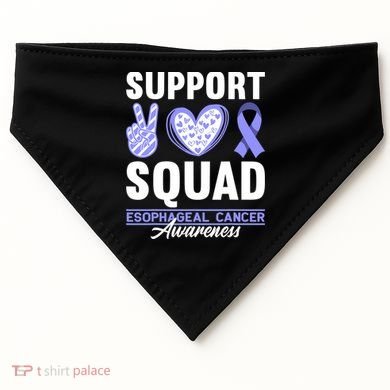 Funny Support Squad I Esophagus Esophageal Cancer USA-Made Doggie Bandana