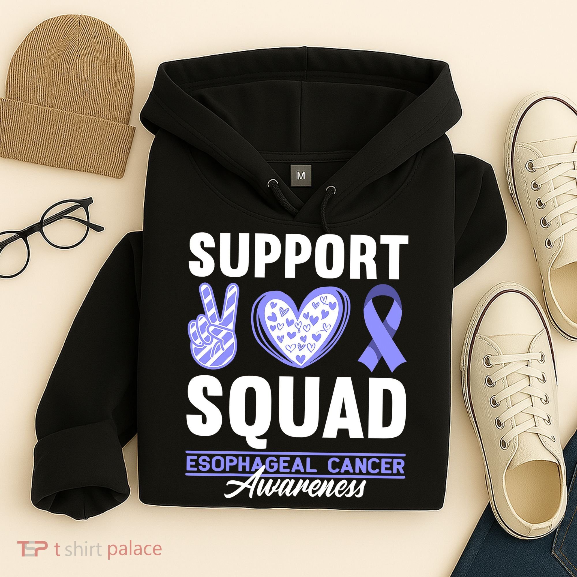 Funny Support Squad I Esophagus Esophageal Cancer Hoodie