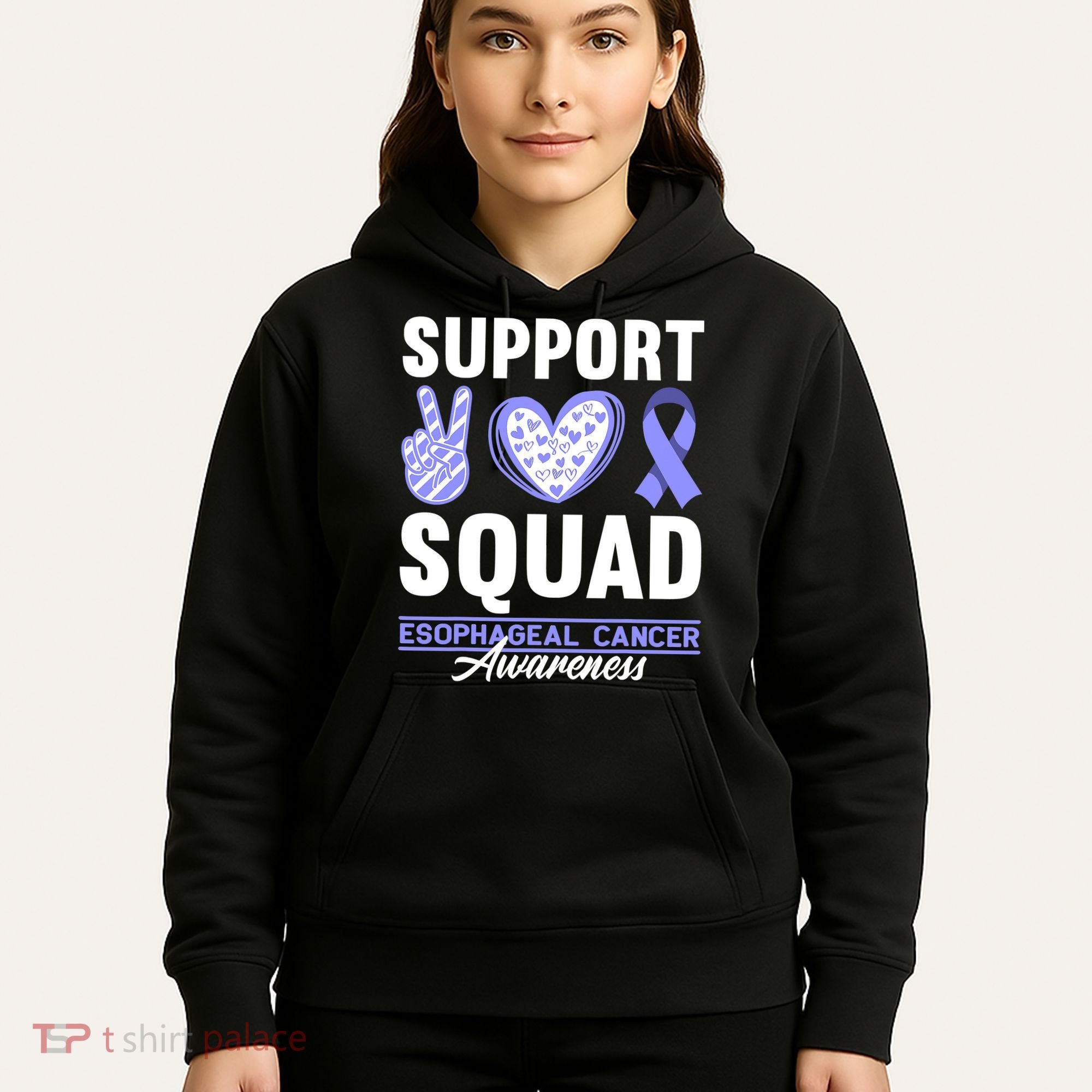 Funny Support Squad I Esophagus Esophageal Cancer Hoodie