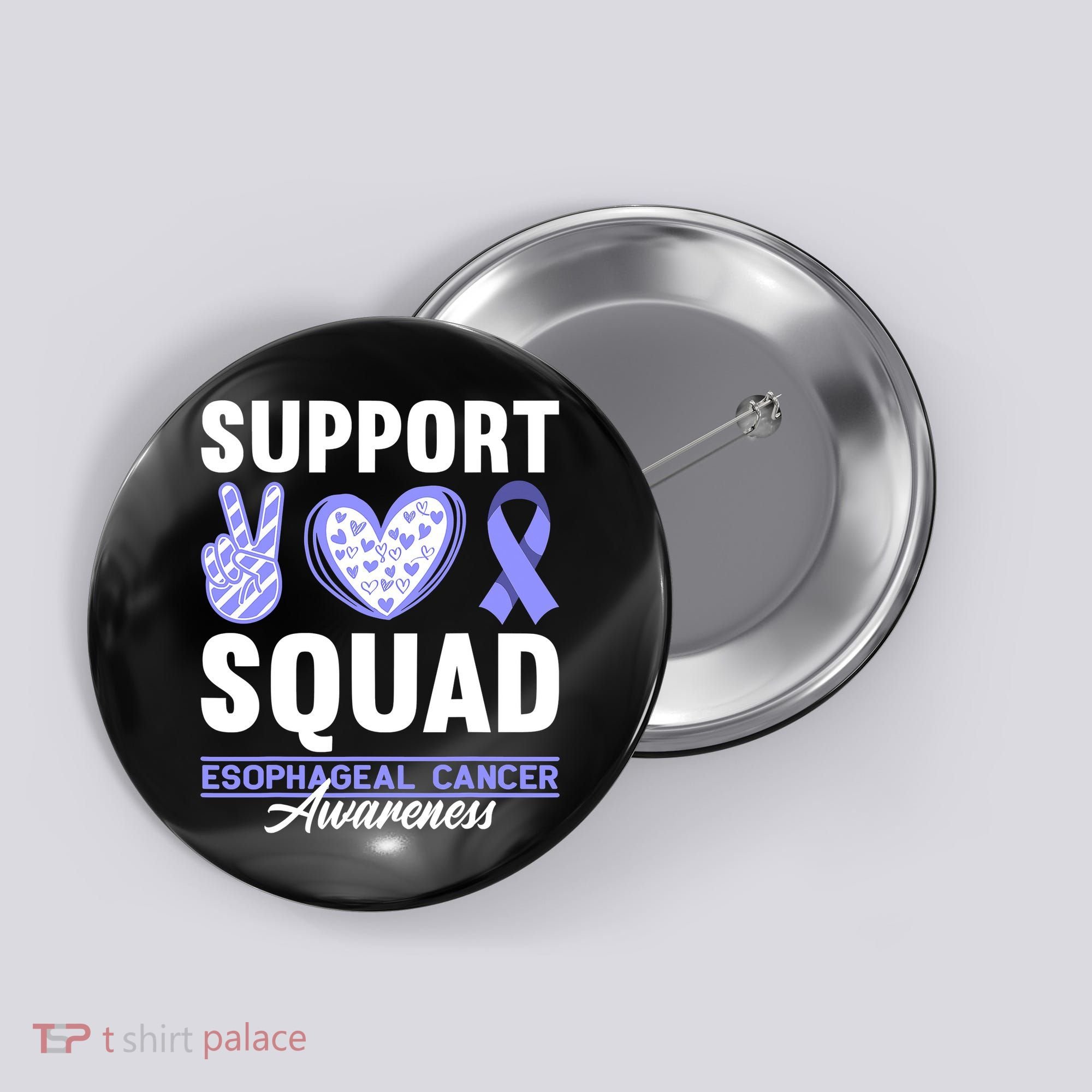 Funny Support Squad I Esophagus Esophageal Cancer Button