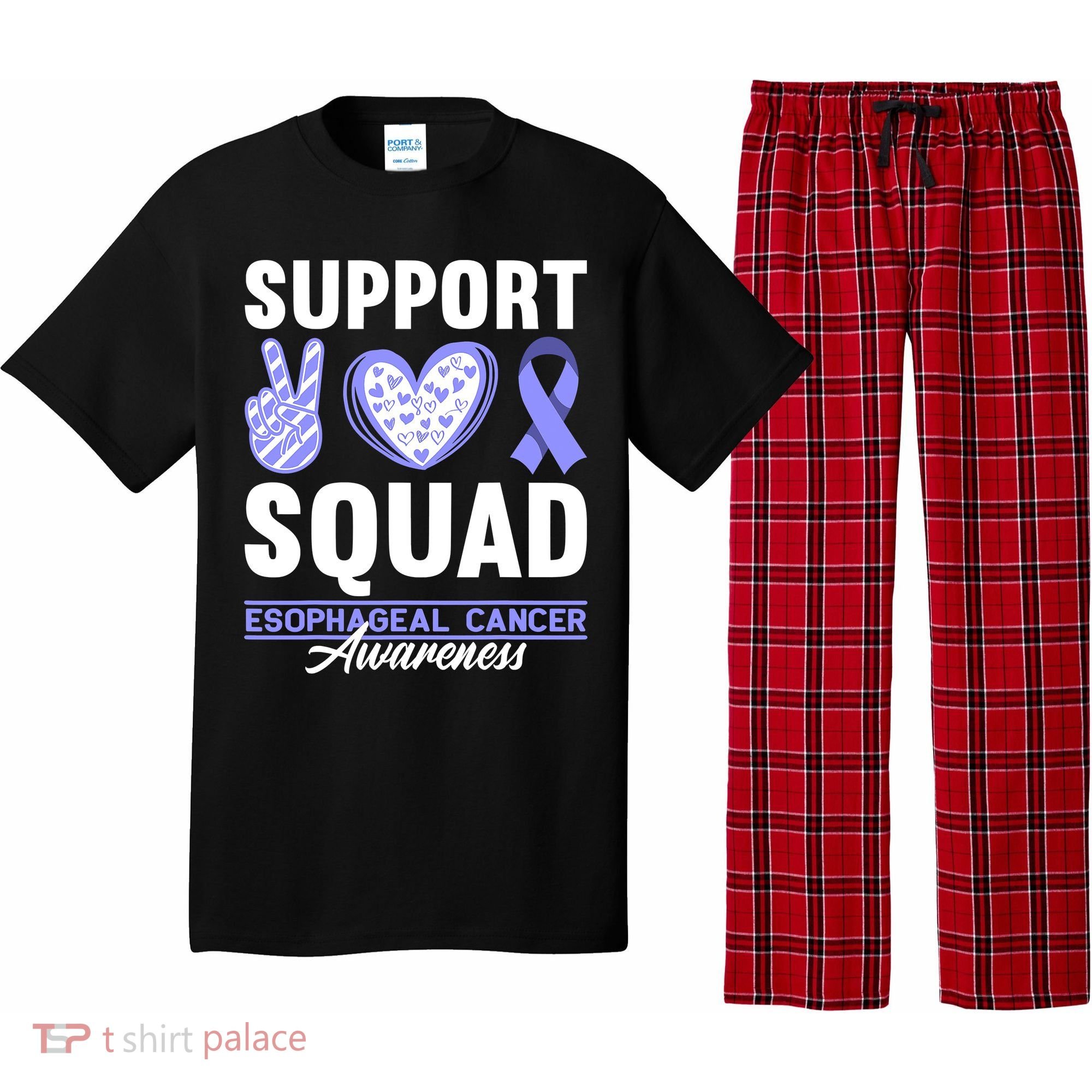 Funny Support Squad I Esophagus Esophageal Cancer Pajama Set