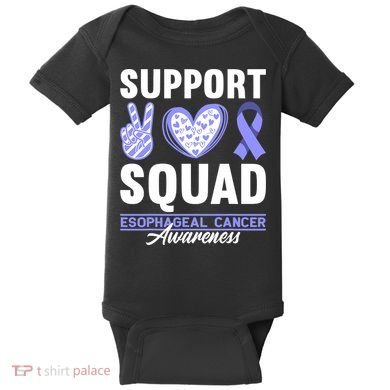 Funny Support Squad I Esophagus Esophageal Cancer Baby Bodysuit