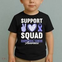 Funny Support Squad I Esophagus Esophageal Cancer Toddler T-Shirt thumb 2