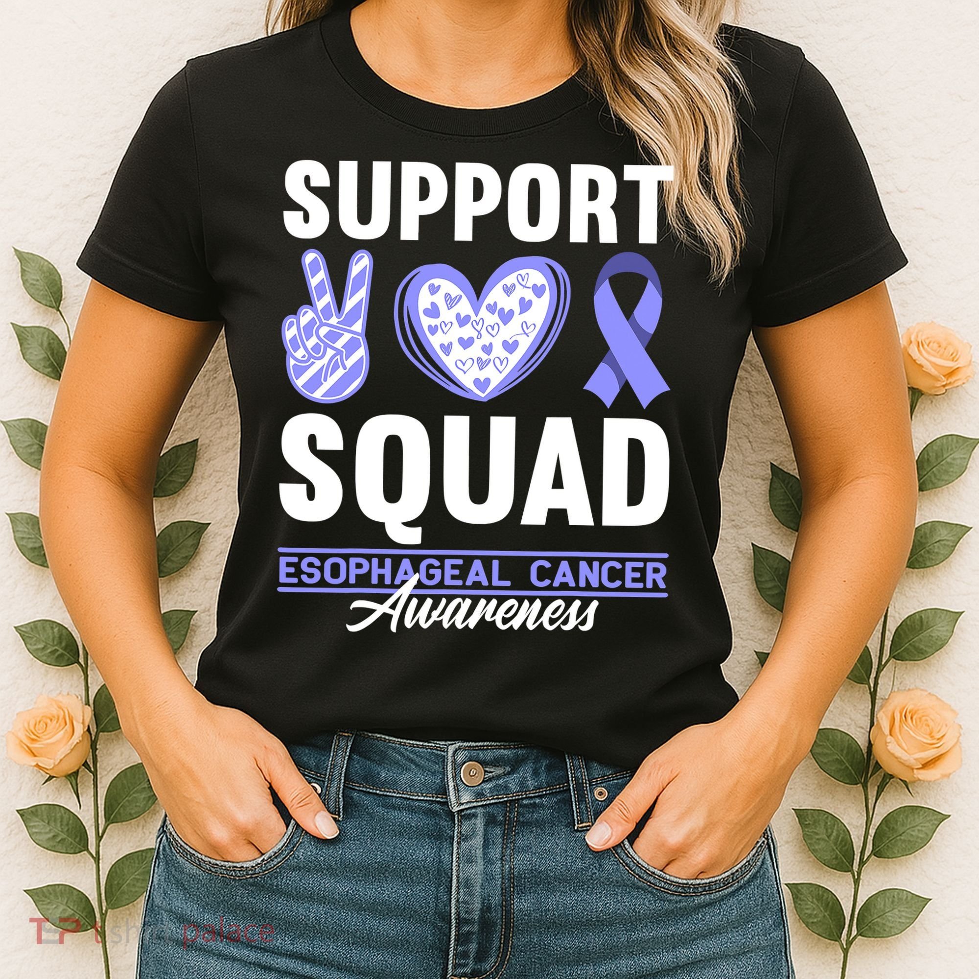 Funny Support Squad I Esophagus Esophageal Cancer Women's T-Shirt