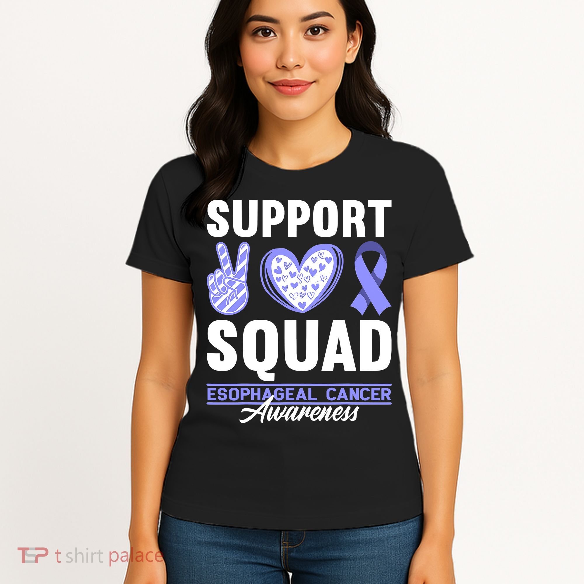 Funny Support Squad I Esophagus Esophageal Cancer Women's T-Shirt
