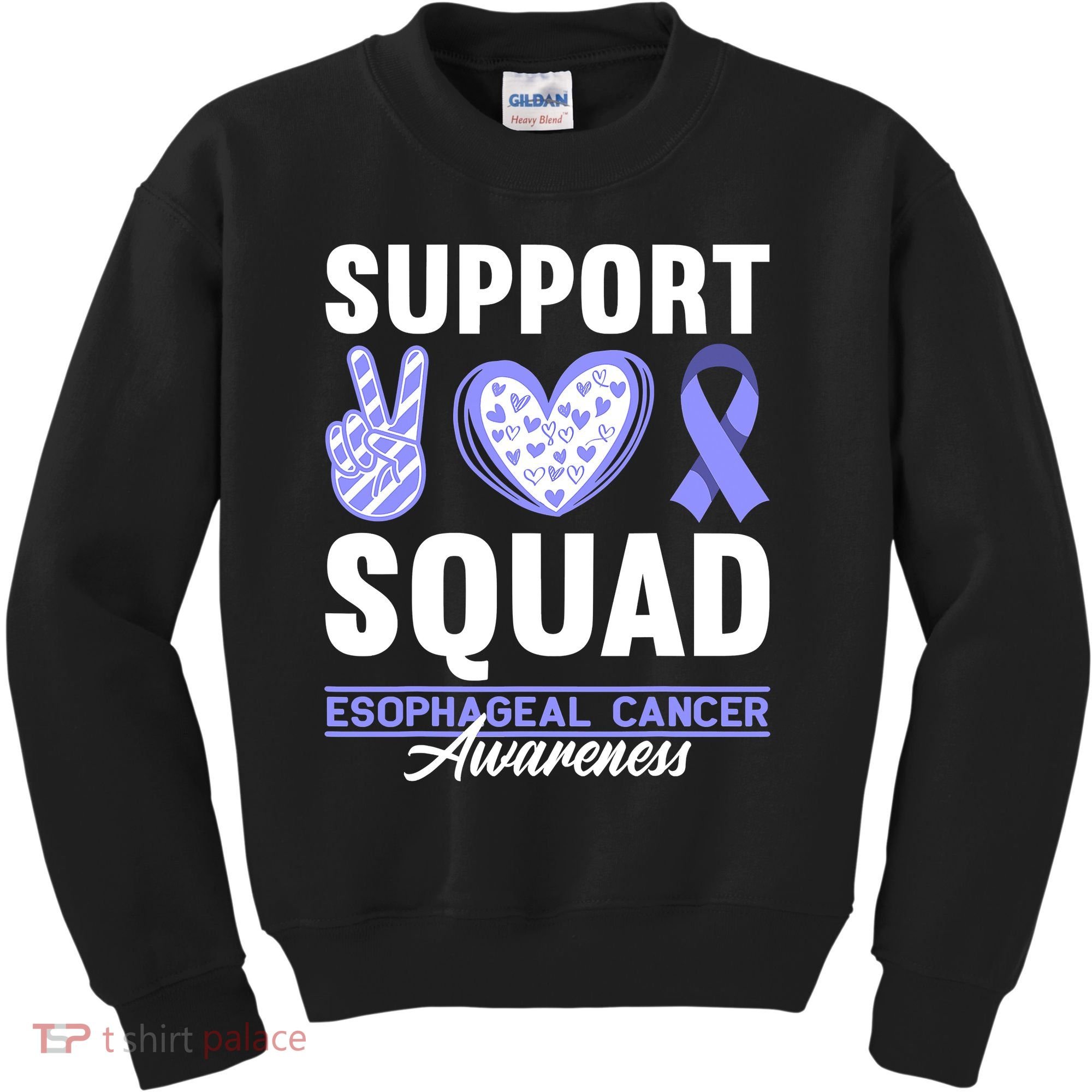 Funny Support Squad I Esophagus Esophageal Cancer Kids Sweatshirt