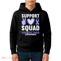Funny Support Squad I Esophagus Esophageal Cancer Kids Hoodie thumb 4
