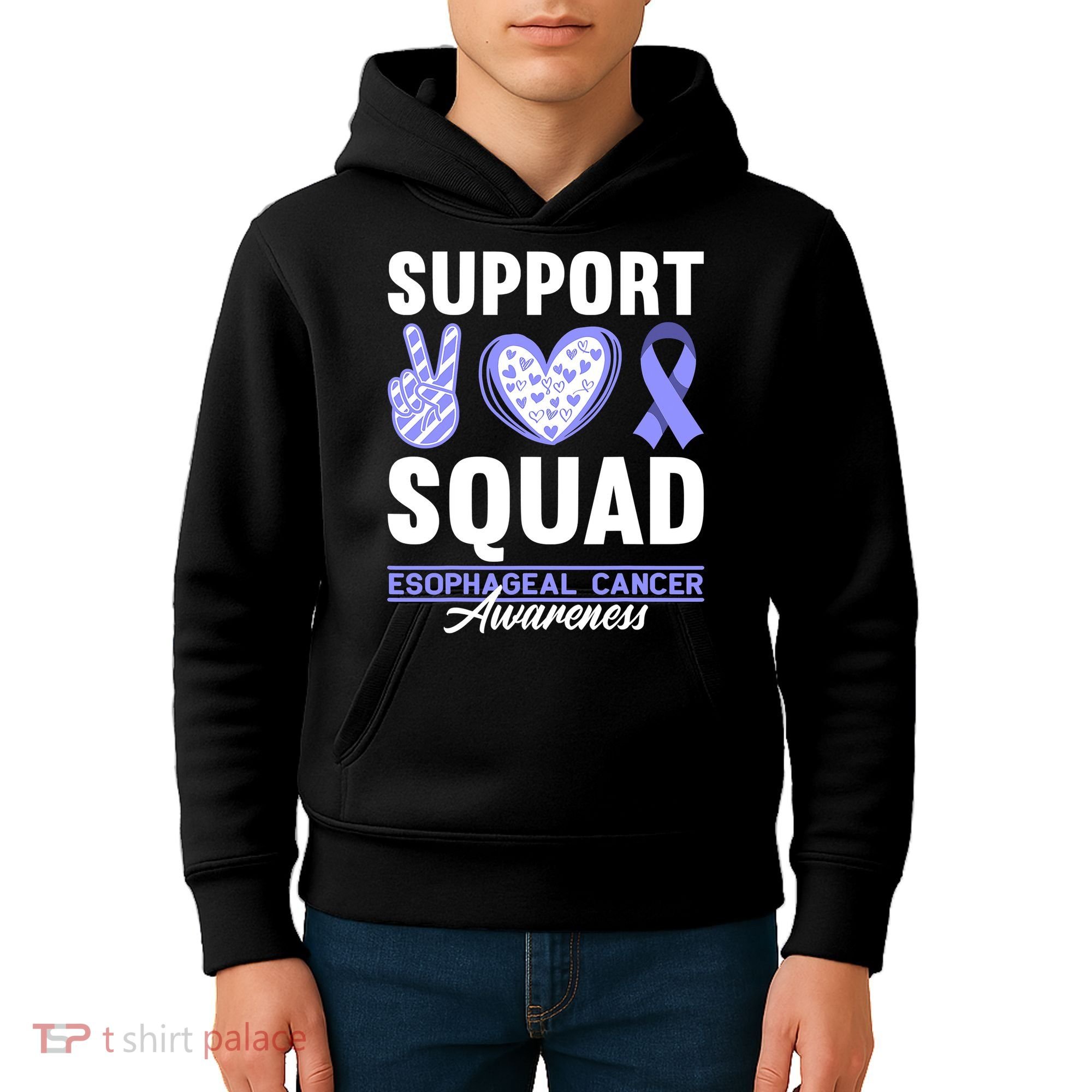 Funny Support Squad I Esophagus Esophageal Cancer Kids Hoodie