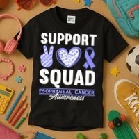 Funny Support Squad I Esophagus Esophageal Cancer Kids T-Shirt thumb 3