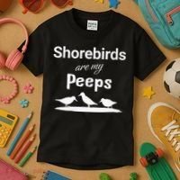 Funny Shorebird Sandpiper Peeps Birdwatching Birder Kids T-Shirt thumb 3