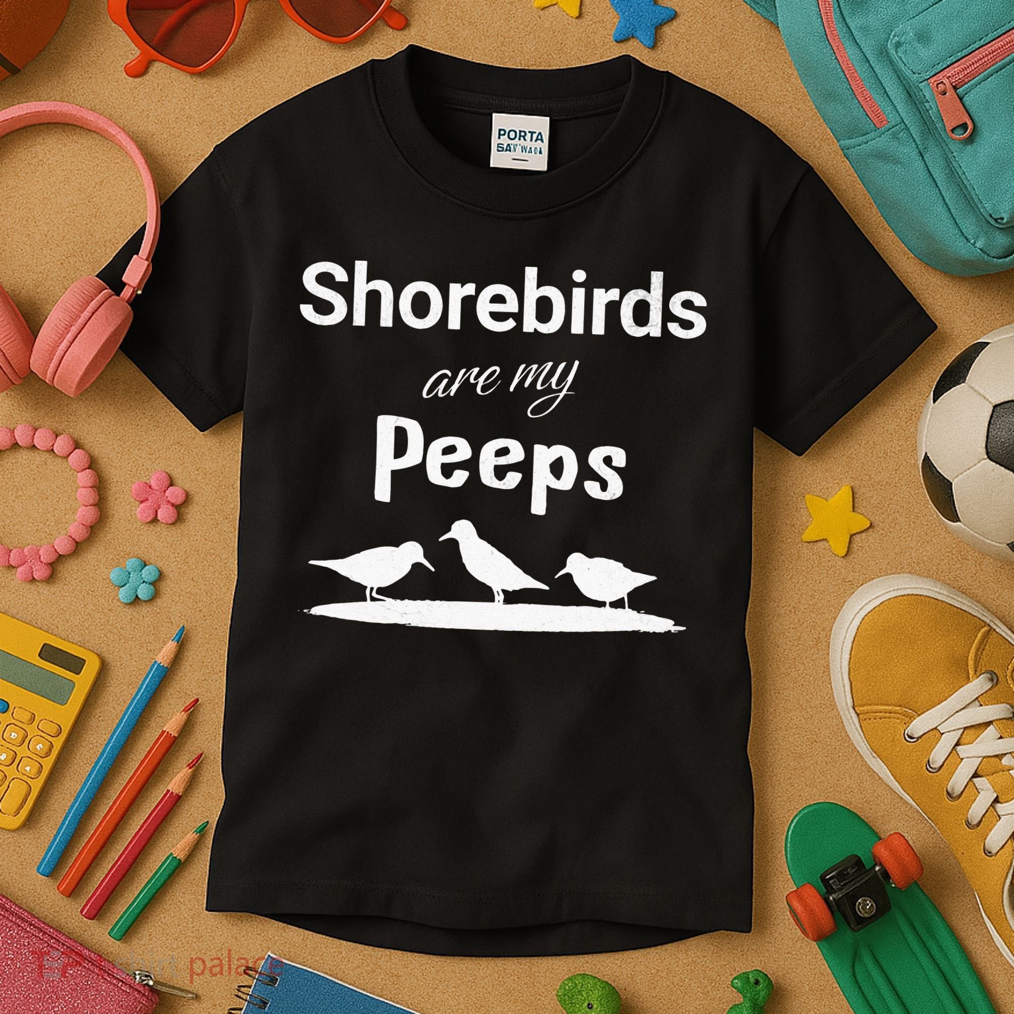Funny Shorebird Sandpiper Peeps Birdwatching Birder Kids T-Shirt