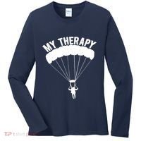 Funny Skydive Sayings, Parachuting Gift, Skydiver Present Women's Long Sleeve Shirt thumb 0