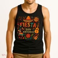 Fiesta Squad San Antonio Texas Cinco De Mayo Lets Fiesta Tank Top thumb 3