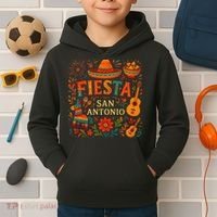 Fiesta Squad San Antonio Texas Cinco De Mayo Lets Fiesta Kids Hoodie thumb 2