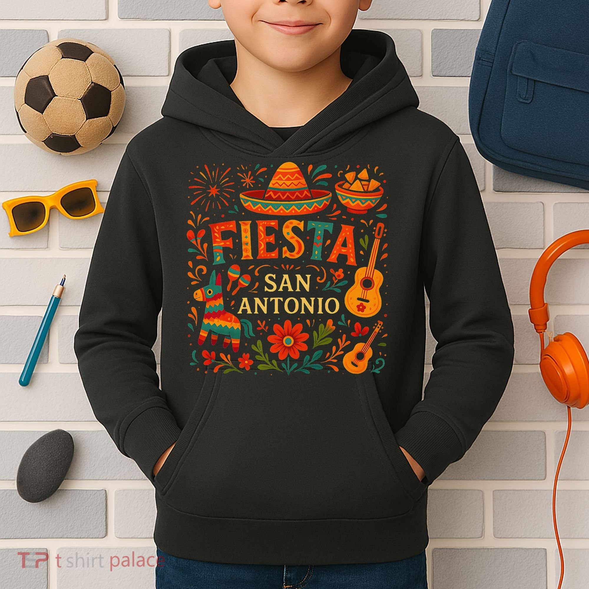 Fiesta Squad San Antonio Texas Cinco De Mayo Lets Fiesta Kids Hoodie