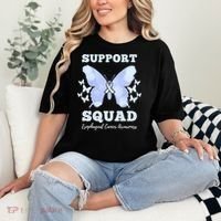 Funny Support Squad Esophageal Cancer Awareness Comfort Colors T-Shirt thumb 2