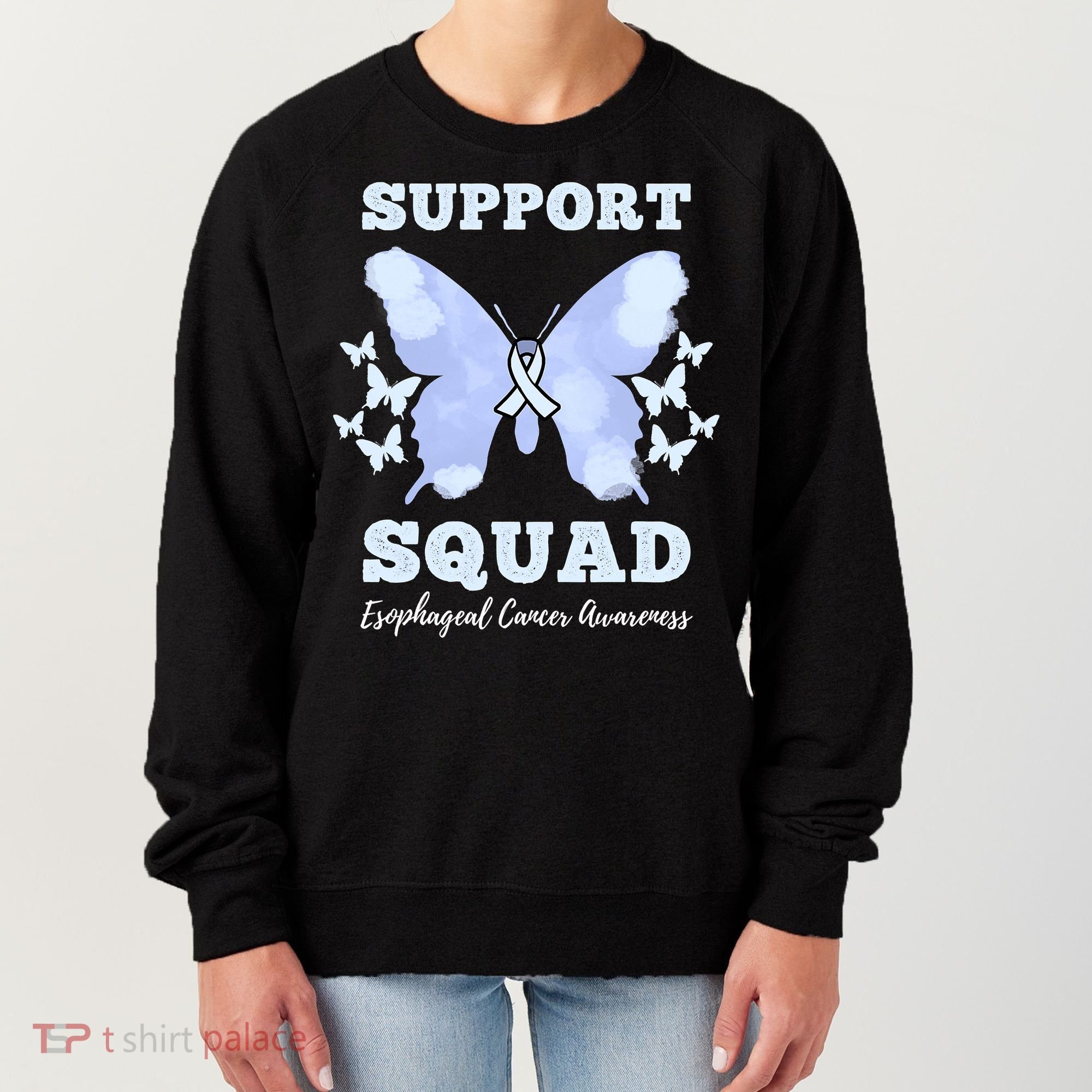 Funny Support Squad Esophageal Cancer Awareness Women's Sweatshirt