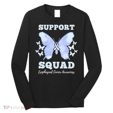 Funny Support Squad Esophageal Cancer Awareness Long Sleeve Shirt