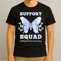 Funny Support Squad Esophageal Cancer Awareness T-Shirt thumb 3