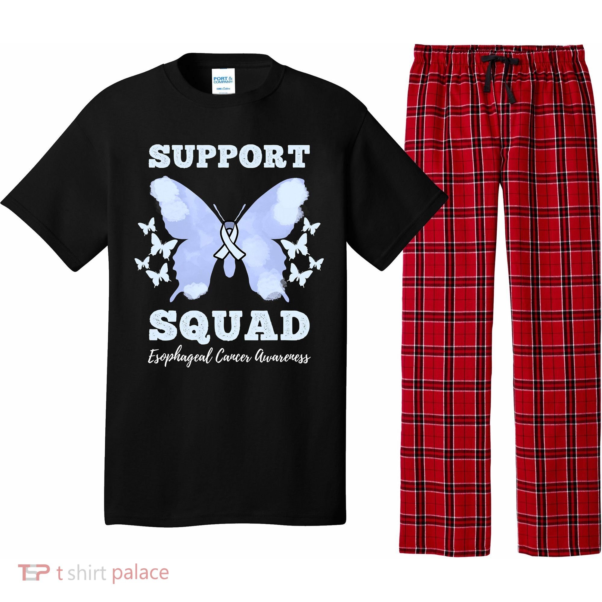 Funny Support Squad Esophageal Cancer Awareness Pajama Set