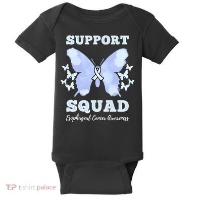Funny Support Squad Esophageal Cancer Awareness Baby Bodysuit
