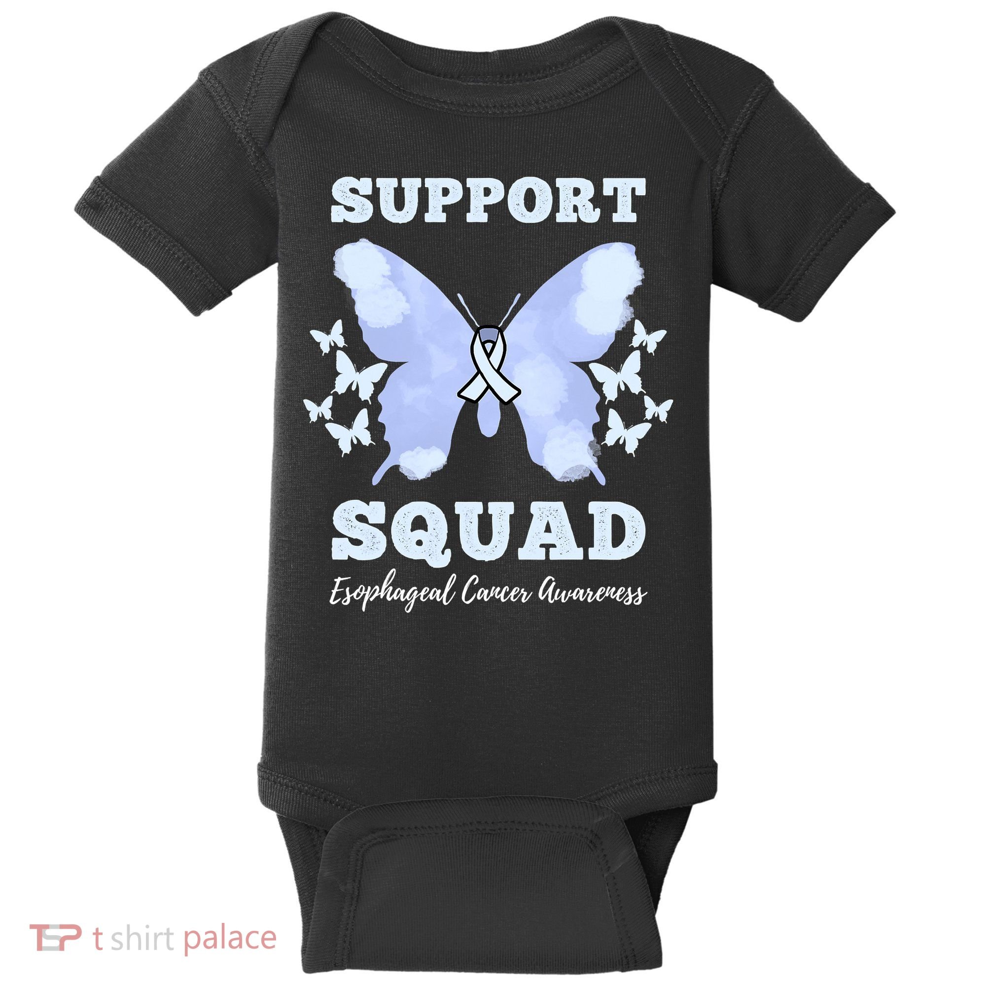 Funny Support Squad Esophageal Cancer Awareness Baby Bodysuit