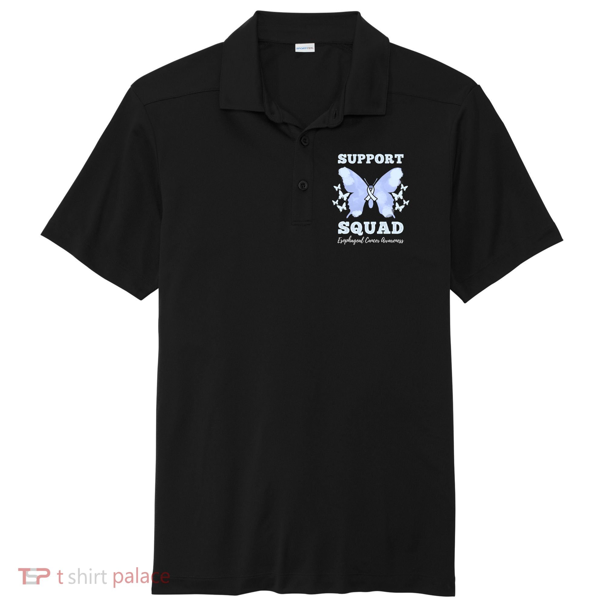 Funny Support Squad Esophageal Cancer Awareness Sport-Tek Posi-UV Pro Polo