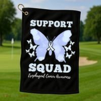 Funny Support Squad Esophageal Cancer Awareness Golf Towel thumb 1