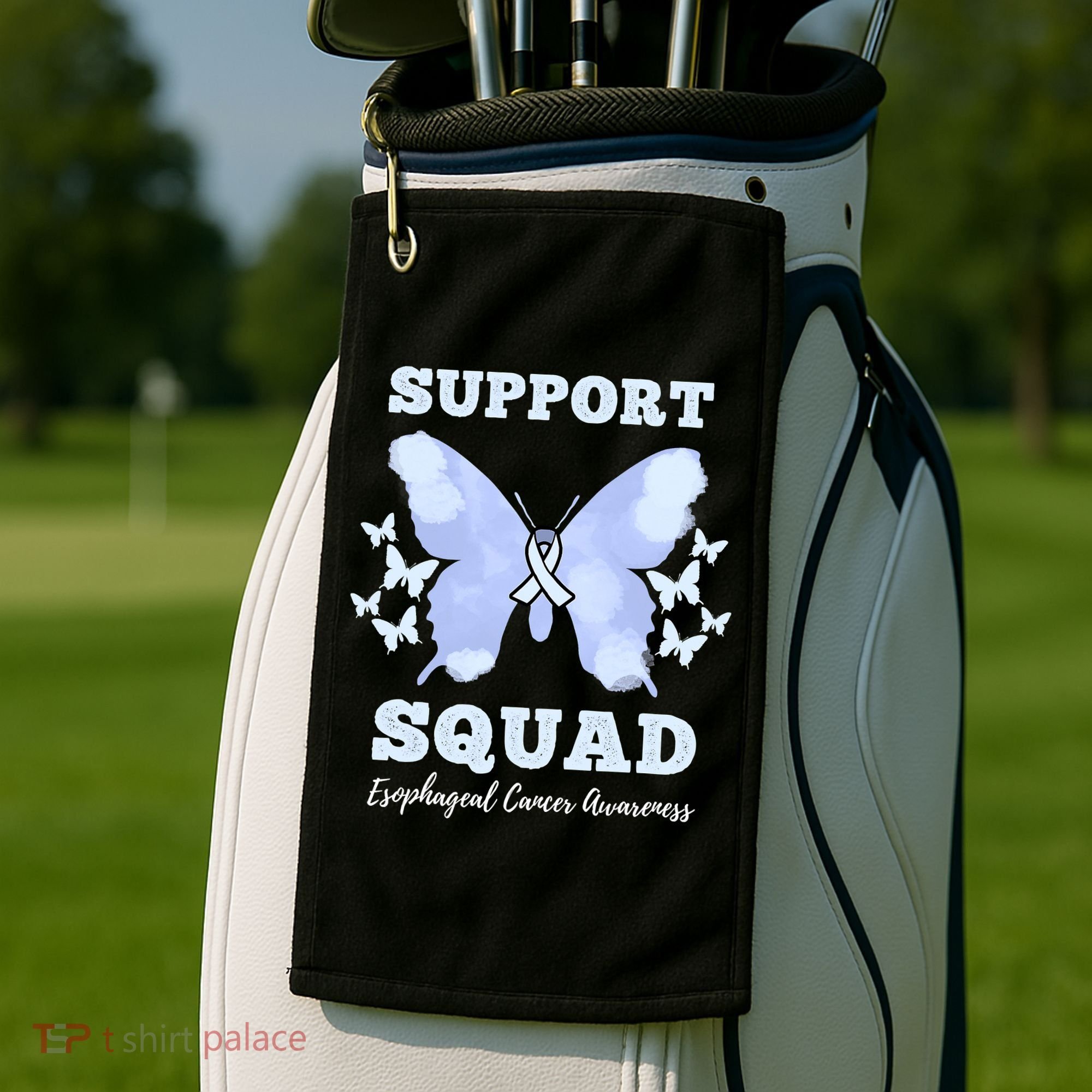 Funny Support Squad Esophageal Cancer Awareness Golf Towel