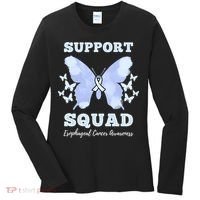 Funny Support Squad Esophageal Cancer Awareness Women's Long Sleeve Shirt thumb 0