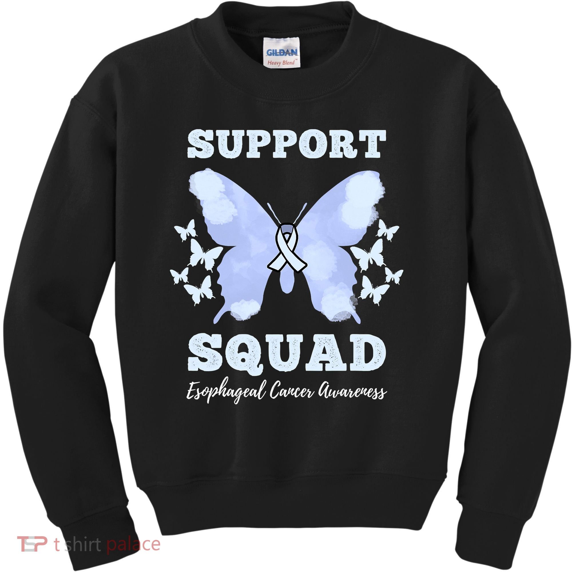 Funny Support Squad Esophageal Cancer Awareness Kids Sweatshirt