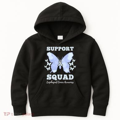 Funny Support Squad Esophageal Cancer Awareness Kids Hoodie