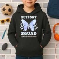 Funny Support Squad Esophageal Cancer Awareness Kids Hoodie thumb 2