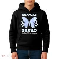 Funny Support Squad Esophageal Cancer Awareness Kids Hoodie thumb 4