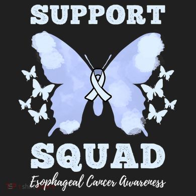 Funny Support Squad Esophageal Cancer Awareness Kids Long Sleeve Plaid Pajama Set